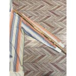 C&C California  Women Striped Hoodie Pullover Long Sleeve V Neck Pocket M Hippie Photo 6