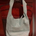 Turquoise Hobo Leather Handbag 15” X 15” Blue Photo 5