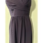 Bill Levkoff Strapless Chiffon Bridesmaid Dress Evening Gown Purple Size 4 Photo 2