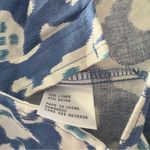 Christian Siriano Blue and White Button Down Shirt Abstract Pattern Print Collar Size L Photo 8