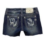 Miss Me New Jeans Womens Size 26 cut off dark blue Denim distressed jorts Photo 1