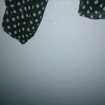 Worthington  XL Silk Polka Dot Button Front Top Black White Workwear Photo 3