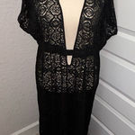 Club Z Collection  Low Front Short Sleeve Maxi Coverup Dress Size 3X Photo 0