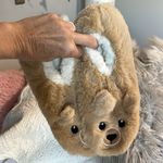 Fuzzy Babba Bear Slippers Light Tan Sherpa Lined Womens fits 7 7.5 8 8.5 9 9.5 Photo 4