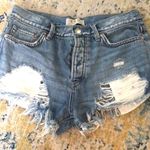 Free People We The Free Distressed Jean Shorts Photo 0