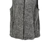 Anthropologie Sherpa Teddy Fur Zip Up Vest Sleeveless Jacket Gray Black XL Photo 3