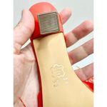 Nina Sandals Womens Size 6 Red Feather Embellished Slip On Open Toe Shoes Photo 7