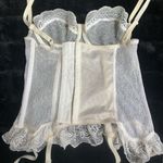 Rare Vintage 80s Siltex French Bustier Corset Lingerie Top with garter belt White Size undefined Photo 1