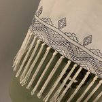 MINE Embroidered Sheer Fringe Tank Top White Medium NEW Photo 2