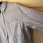 Princess Polly  Women’s Laverne Stripe Long Sleeve Button Down Shirt White Size 6 Photo 6