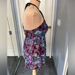 Self Esteem Vintage  Y2K Purple Abstract Print Babydoll Tank Top Fairy Boho Photo 5