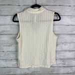 Madewell Crochet Knit V Neck Polo Vest Vintage Ivory Size Medium Photo 4
