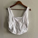 Madden NYC New Women's White Double Layer Corset Top Size XL Extra Large Casual Photo 4