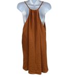 Final Touch  NWT Cinnamon Brown‎ Strappy Linen-like Dress Large Beach Summer Photo 2