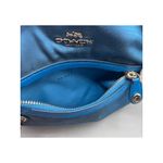 Coach  Blue Nylon Tote Bag Handbag Purse Satchel with Leather Straps & Accents Photo 2