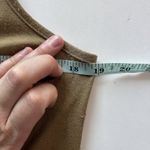 Jenni Kayne Riviera Slip Dress Womens Small Safari Green Raw Silk V-neck Maxi Photo 9