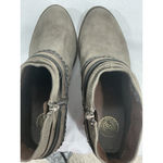 SO Womans  Western Red Bud Stone Size 8 M Taupe Straps Studs Chelsea Boots Photo 5