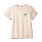 Brooks  Running on Good Luck Distance Short Sleeve Tee - Size M - Off White - NWT Photo 10