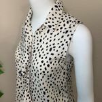 Armani Exchange Off White Polka Dot Blouse New Photo 7
