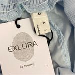 Exlura ‎ Chiffon Open Tie Back Ruffle Hem Dress Blue Medium Photo 11