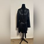 Victoria's Secret  Black Satin Kimono Robe Photo 3