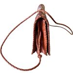 Alligator with Laced & Braided Leather Crossbody Bag Brown Photo 1