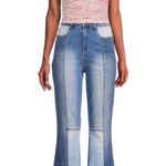 Madden NYC High Rise Patchwork Flare Jeans Photo 8