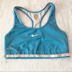 Nike  Pro Baby Blue Swoosh Sports Bra Size Small Activewear Sporty Performance Photo 4