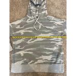Aerie  Sweatshirt Pullover Hoodie Muted Camo Green Grey Cuff Women's Large EUC Photo 3