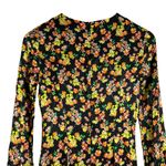 Caroline Constas Allonia Black Floral Print Long Sleeve Trumpet Gown Size XS Photo 12