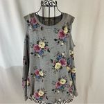 Retrology Gray Floral Cold Shoulder Sweatshirt Women’s Size Large Photo 92