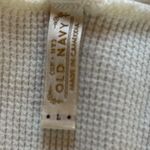 Old Navy Cream White Waffle Knit Thermal Cotton Shawl Collar Top Womens Large Photo 6