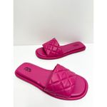 Nordstrom Rack Sandals Womens Size 6 Quilted Pink Slides Photo 4