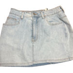 SheIn Light Wash Denim Mini Skirt Photo 0