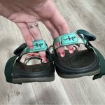 Chacos Chaco Women’s Ecotread Dual Strap Sandals 7 Green Pink Outdoor Hiking Summer Photo 4