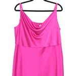 BHLDN  Anthropologie Cali Satin Cowl-Neck Midi Slip Dress Pink Raspberry Size 16W Photo 3