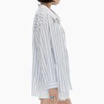 Wilfred Free Aritzia Linen Blend Relaxed Striped Button-down Shirt Small S Photo 1