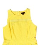 J.Crew Yellow Lace Fit Flare Dress Sleeveless Knee Length 6 Brunch Feminine Photo 3