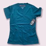 Marilyn Monroe  Mock Neck Stretch Medical Scrub Top with Three Pockets SZ XS Photo 0