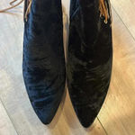 Journee Collection NEW  Tru Comfort Foam Aqua Bootie Blk Crushed Velvet Lace 12 Photo 3