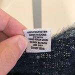 Jessica McClintock  EUC Women's Blue Plaid Metallic Boucle Cape Poncho One Size Photo 3