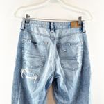 American Eagle High Rise Distressed Mom Straight Leg Jeans Light Wash Blue 2 Photo 13