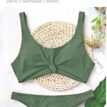 Zaful Army Green Bikini Top Photo 0