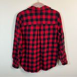 Madewell ✨ Women’s Red Black Buffalo Plaid Collared Long Sleeve Shirt Medium Photo 8