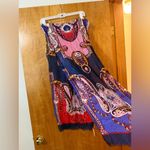 Talbots  Paisley Scarf Abstract All-Over Print Modal Colorful Travel Office NWT Photo 3