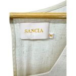 Sancia The Mayson Long Sleeve Mini Dress In Cream Size Medium Linen Blend White Photo 1