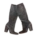 Dolce Vita Kylar Gray Suede Tall Knee High Heeled Point Toe Boots Size 7.5 Photo 0