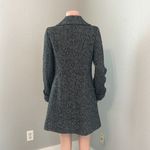 Trina Turk  Pea Coat Jacket Size 8 Women's Wool Blend Black Gray plaid #B Photo 14