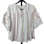 Peyton & Parker Multicolor Ruffle Pastel Boho Relaxed Fit Romantic Feminine XL White Photo 0