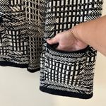 Anthropologie Angel of the North Roenne Cardigan Vest Black White Knit Sz Medium Photo 6